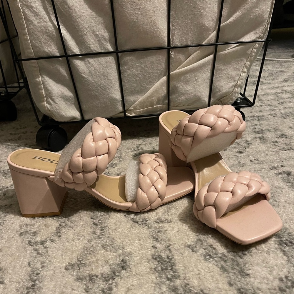 Braided heels. Perfect for any occasion.  Never worn.